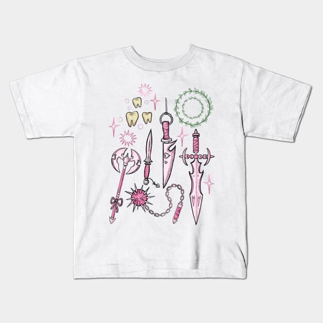 weapons Kids T-Shirt by oh!poppet